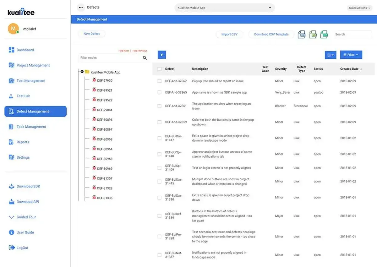 Kualitee : avis des utilisateurs, avantages & inconvénients de ce logiciel de bug tracking / débogage