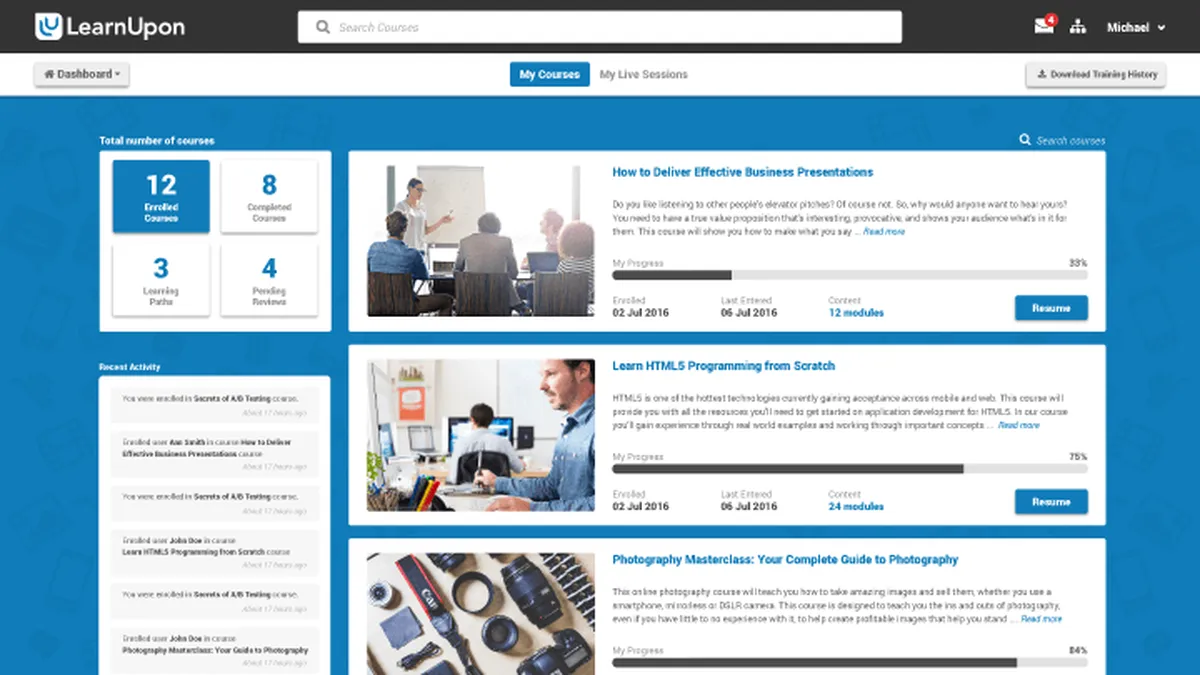 LearnUpon : avis des utilisateurs, avantages & inconvénients de ce logiciel de formation LearnUpon : avis des utilisateurs, avantages & inconvénients de ce logiciel de formation