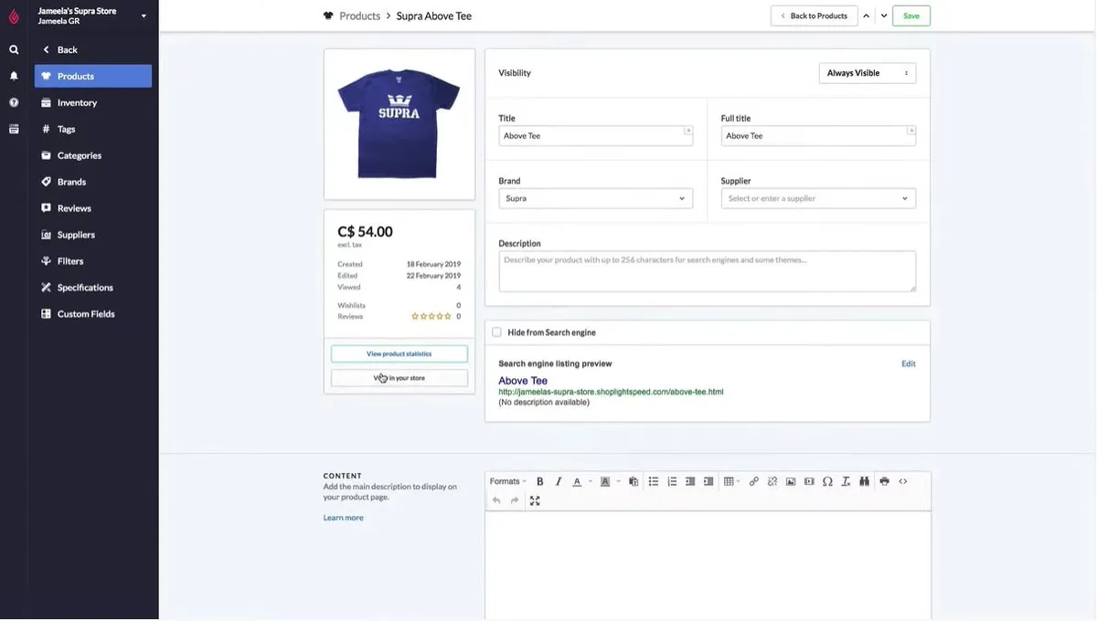 Lightspeed eCommerce : avis des utilisateurs, avantages & inconvénients de ce logiciel de création de site e-Commerce