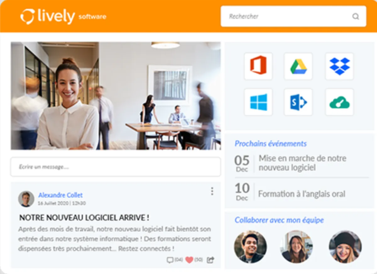Lively : avis des utilisateurs, avantages & inconvénients de ce logiciel de digital workplace