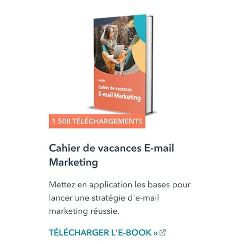 Cahier de vacances E-mail marketing Cahier de vacances E-mail marketing