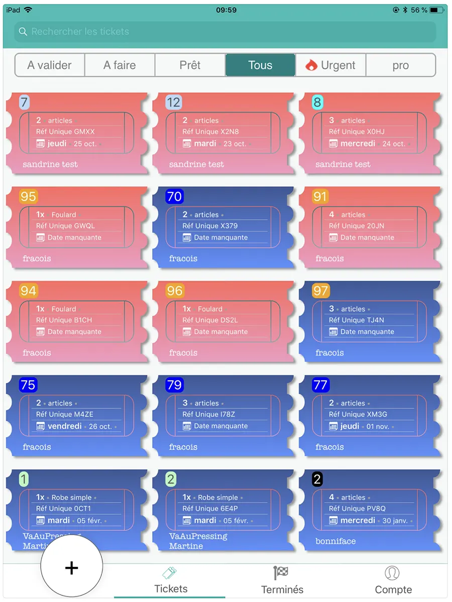 Logiciel de caisse Hangers : Interface 1 Logiciel de caisse Hangers : Interface 1