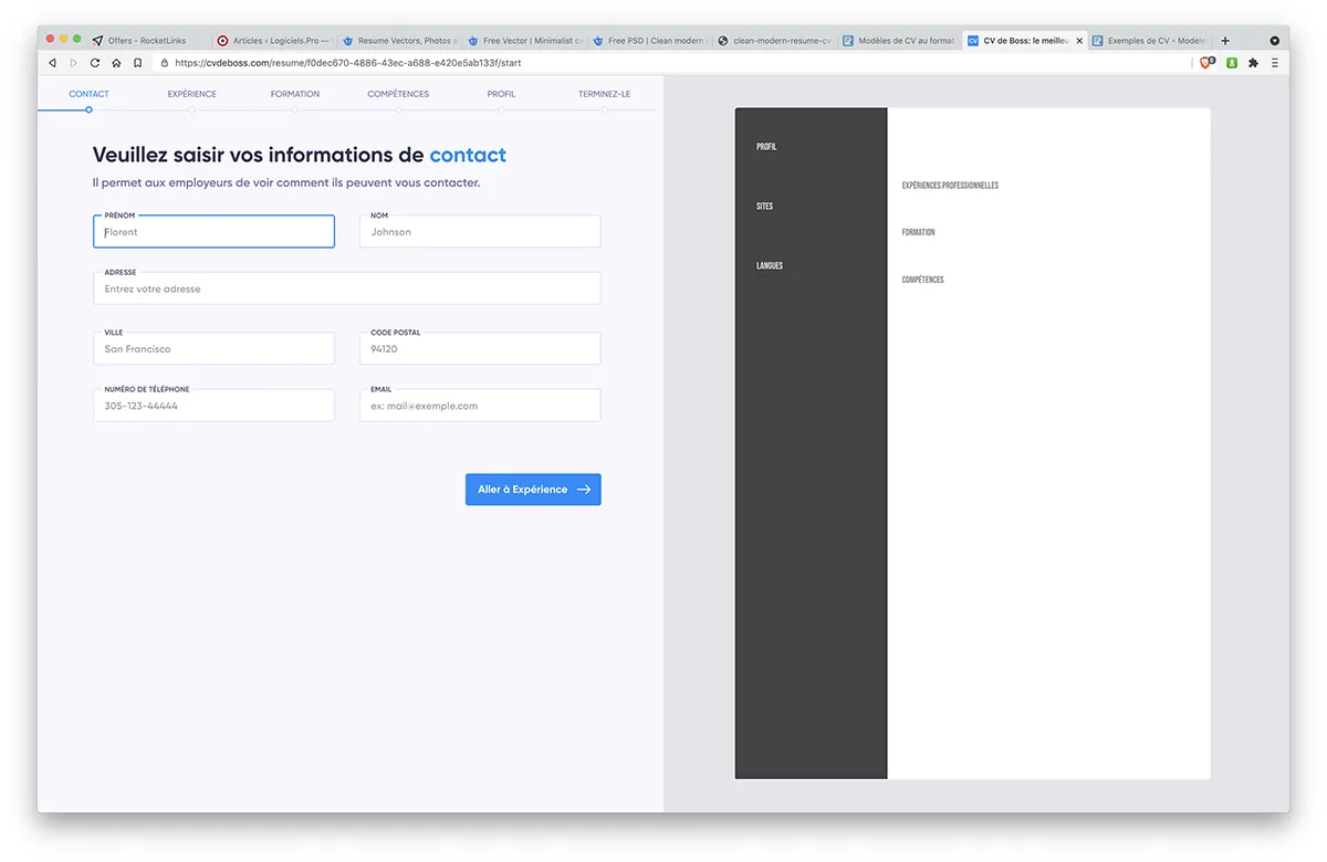 logiciel cv interface logiciel cv interface