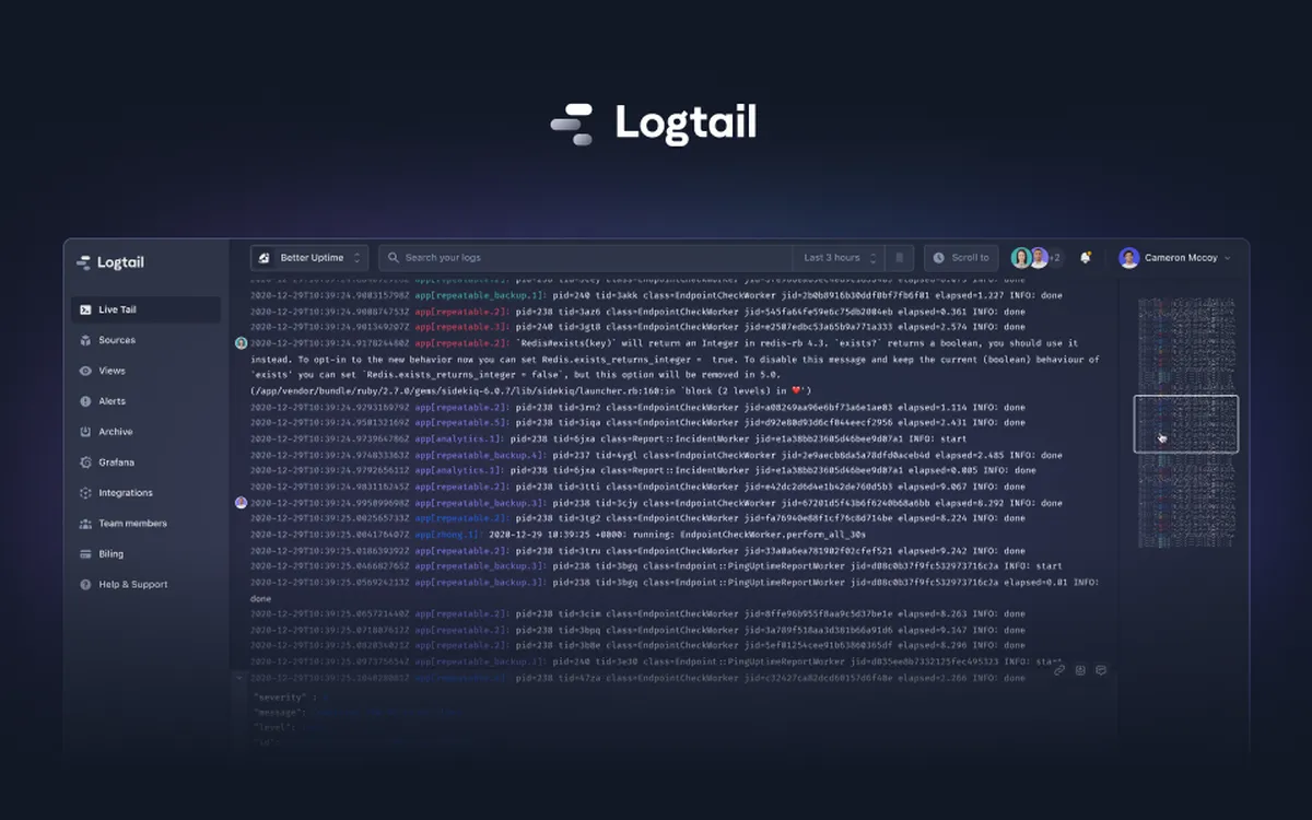 Logtail : avis des utilisateurs, avantages & inconvénients de ce logiciel de gestion des logs Logtail : avis des utilisateurs, avantages & inconvénients de ce logiciel de gestion des logs