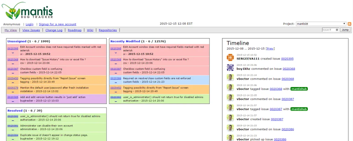 Mantis Bug Tracker : avis des utilisateurs, avantages & inconvénients de ce logiciel de bug tracking / débogage Mantis Bug Tracker : avis des utilisateurs, avantages & inconvénients de ce logiciel de bug tracking / débogage