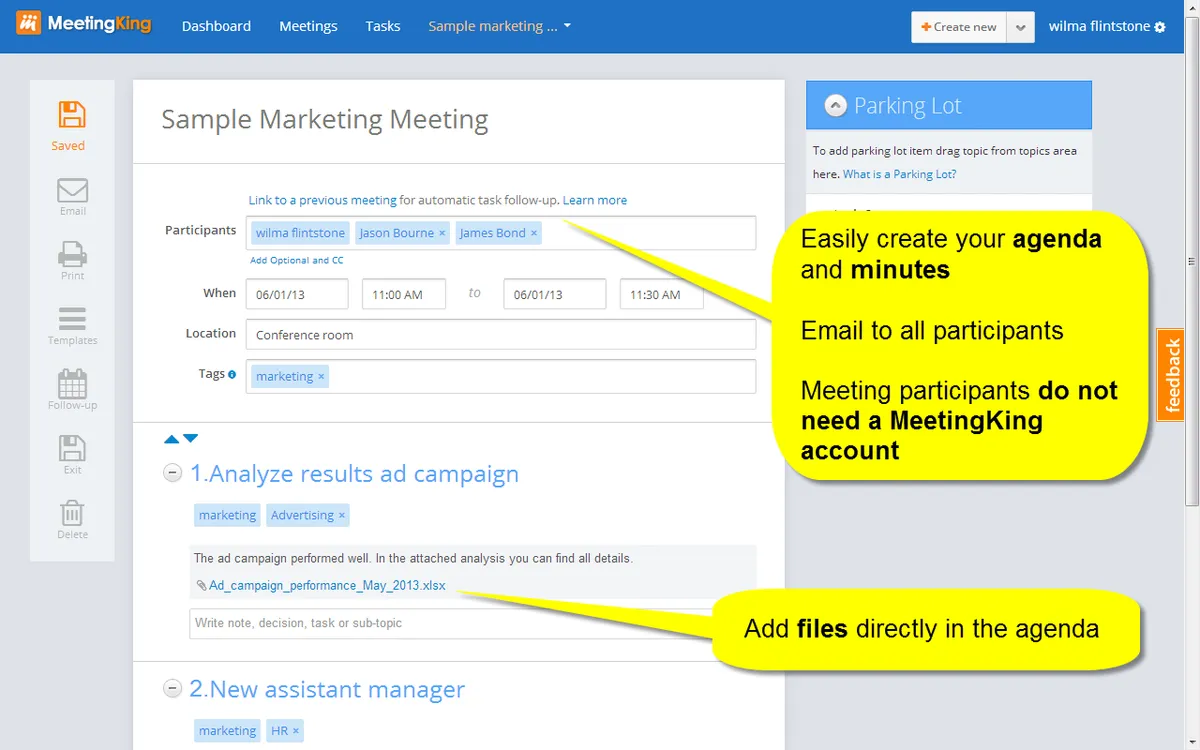MeetingKing : avis des utilisateurs, avantages & inconvénients de ce logiciel de réunion