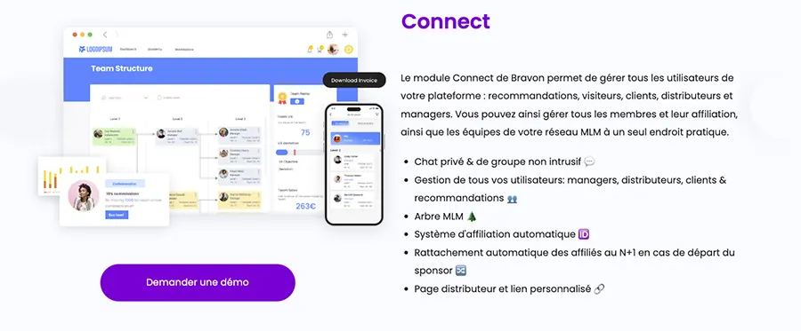 MINDS DS & MLM : fonctionnalités connect