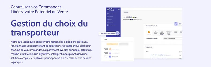 MyShipWizard : fonctionnalités gestion du choix du transporteur MyShipWizard : fonctionnalités gestion du choix du transporteur