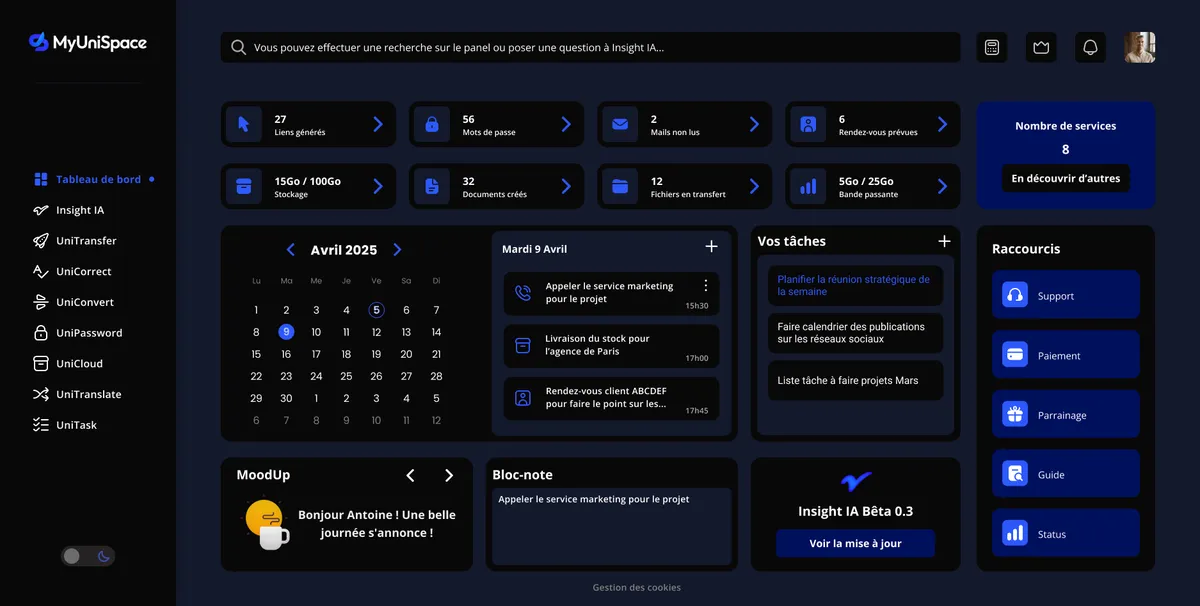 MyUniSpace : avis des utilisateurs, avantages & inconvénients de ce logiciel de gestion de projet Agile / Scrum MyUniSpace : avis des utilisateurs, avantages & inconvénients de ce logiciel de gestion de projet Agile / Scrum