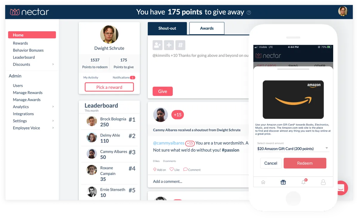Nectar : avis des utilisateurs, avantages & inconvénients de ce logiciel d'engagement collaborateur