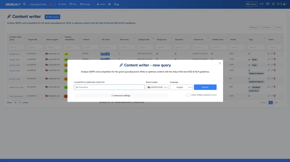 NeuronWriter : avis des utilisateurs, avantages & inconvénients de ce générateur de texte par IA