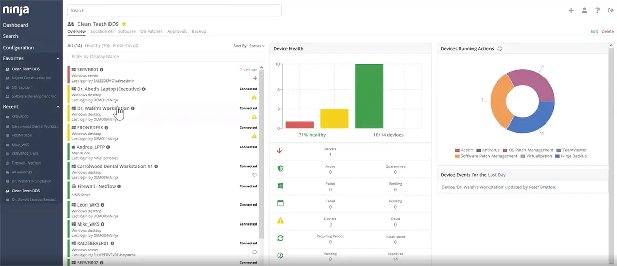 NinjaOne : Gestion et surveillance des terminaux