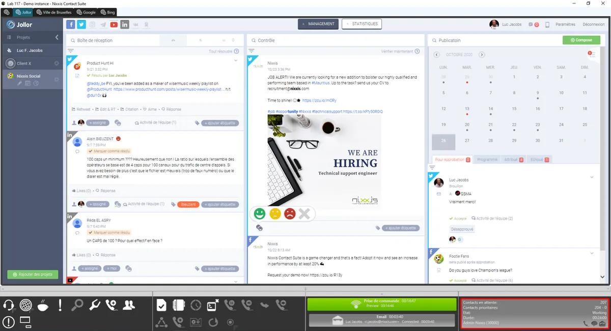 Nixxis Contact Suite : avis des utilisateurs, avantages & inconvénients de ce logiciel pour centre d'appel / call center / télémarketing Nixxis Contact Suite : avis des utilisateurs, avantages & inconvénients de ce logiciel pour centre d'appel / call center / télémarketing