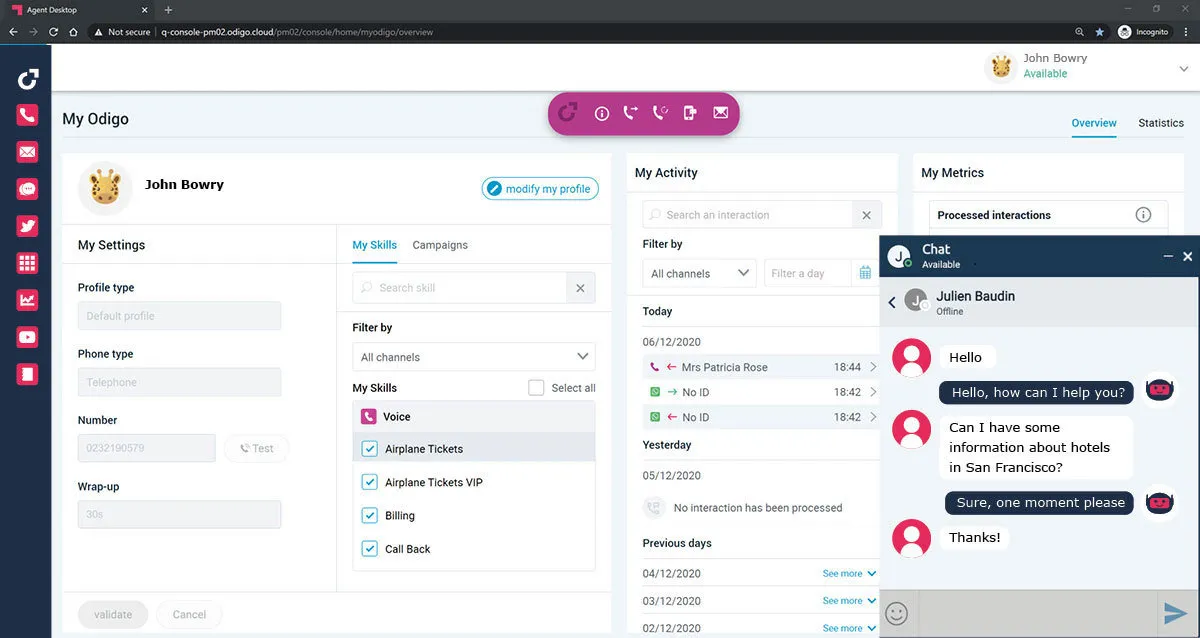 Odigo : avis des utilisateurs, avantages & inconvénients de ce logiciel pour centre d'appel / call center / télémarketing Odigo : avis des utilisateurs, avantages & inconvénients de ce logiciel pour centre d'appel / call center / télémarketing