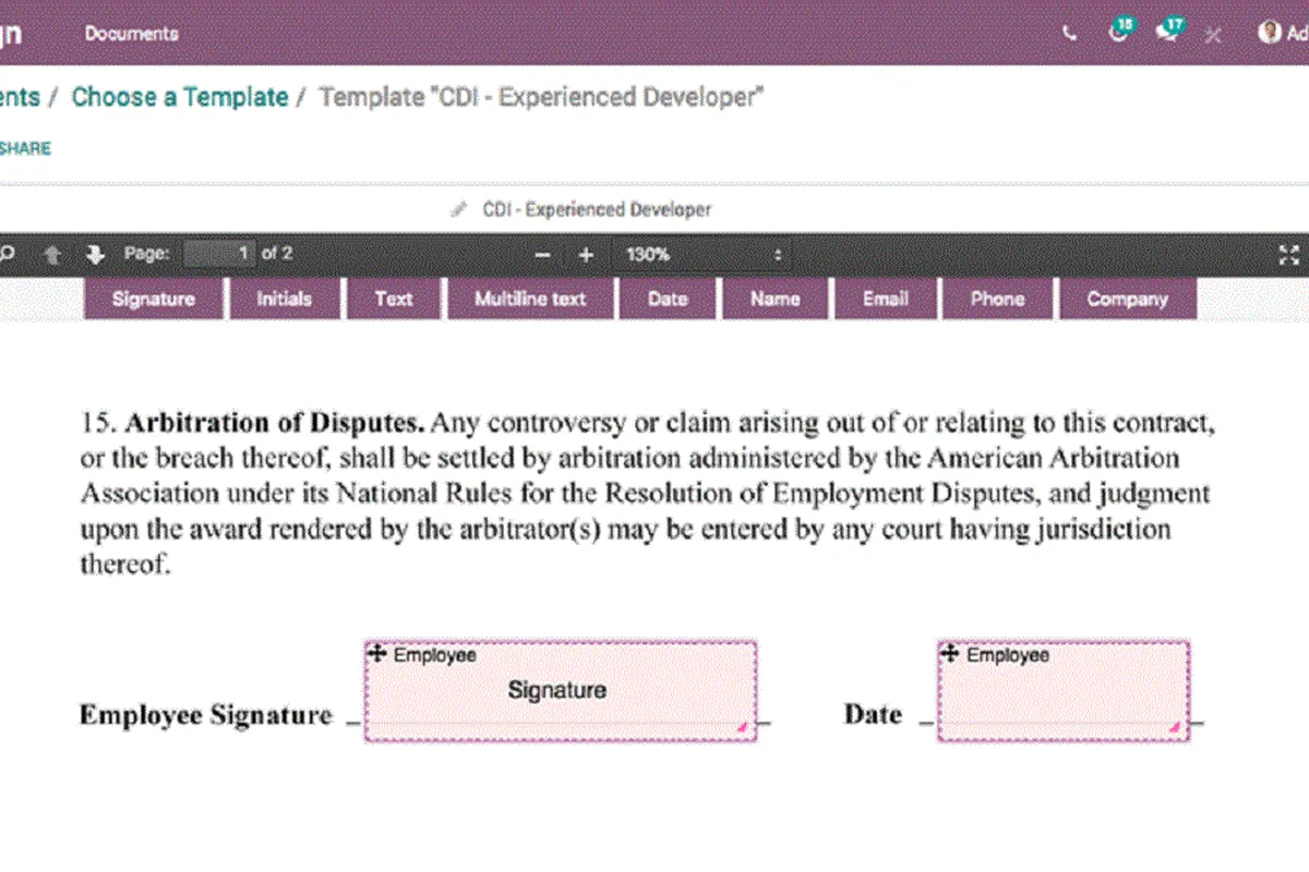 Odoo Sign : avis des utilisateurs, avantages & inconvénients de ce logiciel de signature électronique Odoo Sign : avis des utilisateurs, avantages & inconvénients de ce logiciel de signature électronique