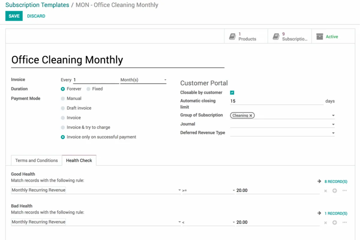 Odoo Subscriptions : avis des utilisateurs, avantages & inconvénients de ce logiciel de facturation récurrente / abonnements Odoo Subscriptions : avis des utilisateurs, avantages & inconvénients de ce logiciel de facturation récurrente / abonnements