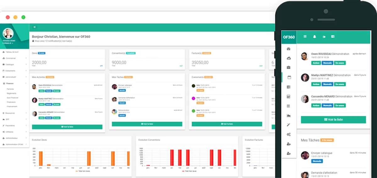 OF360 : avis des utilisateurs, avantages & inconvénients de ce logiciel pour centre de formation OF360 : avis des utilisateurs, avantages & inconvénients de ce logiciel pour centre de formation