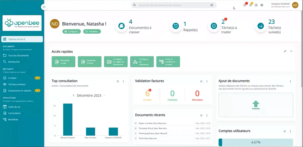 Open Bee Portal : avis des utilisateurs, avantages & inconvénients de ce logiciel GED Open Bee Portal : avis des utilisateurs, avantages & inconvénients de ce logiciel GED