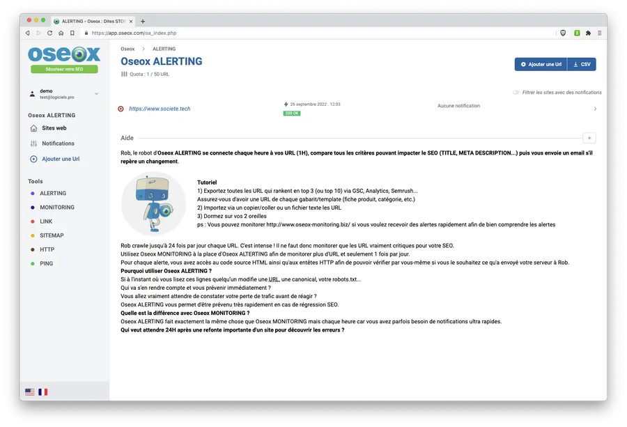 oseox alerting