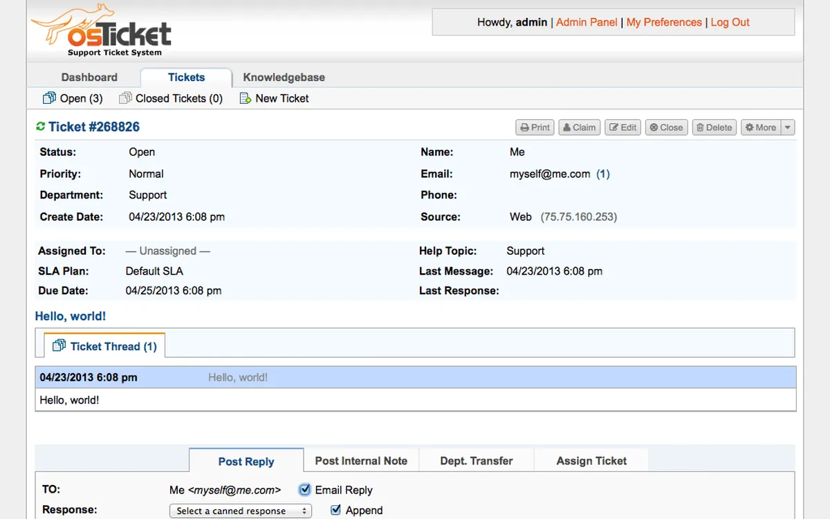osTicket : avis des utilisateurs, avantages & inconvénients de ce logiciel helpdesk osTicket : avis des utilisateurs, avantages & inconvénients de ce logiciel helpdesk