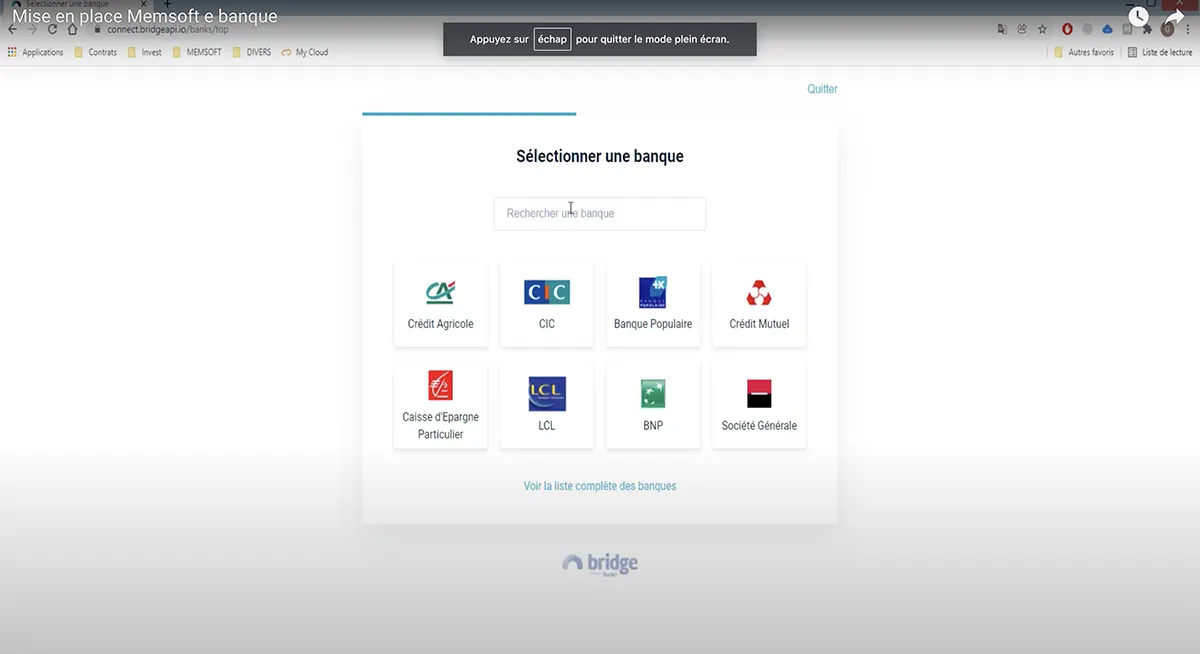 Oxygène Comptabilité : interface e-banque 1