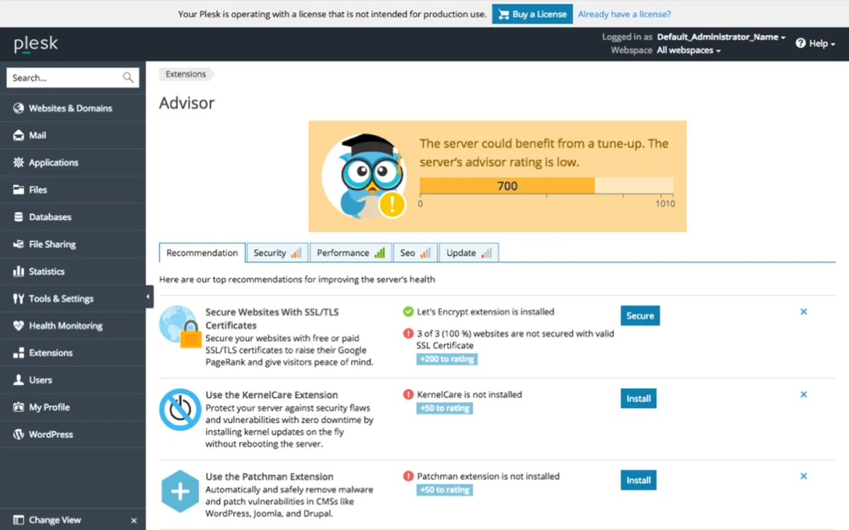 Plesk : avis des utilisateurs, avantages & inconvénients de ce logiciel de gestion de serveurs