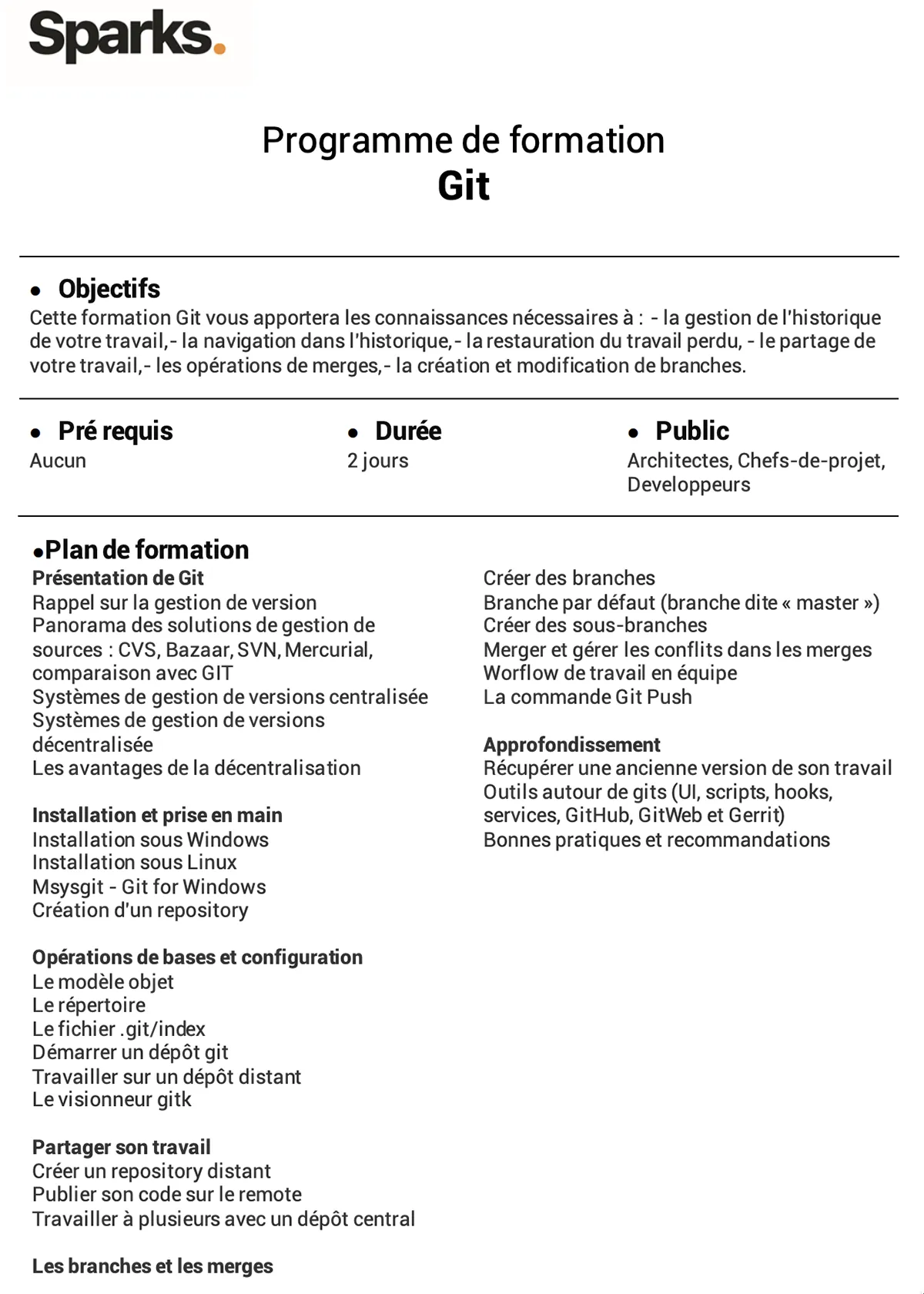 programme formation git programme formation git