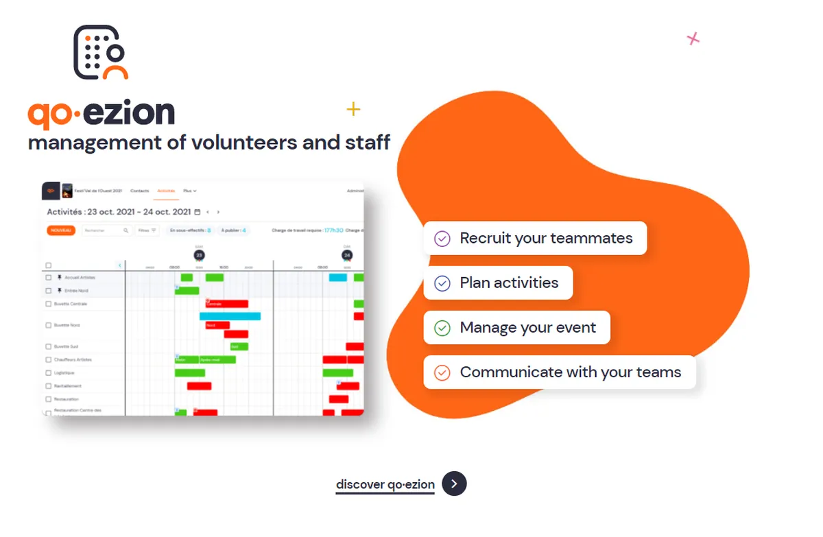 Qo-ezion : avis des utilisateurs, avantages & inconvénients de ce logiciel de gestion des bénévoles et volontaires Qo-ezion : avis des utilisateurs, avantages & inconvénients de ce logiciel de gestion des bénévoles et volontaires