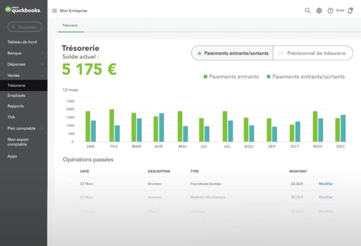 quickbooks interface tresorerie quickbooks interface tresorerie