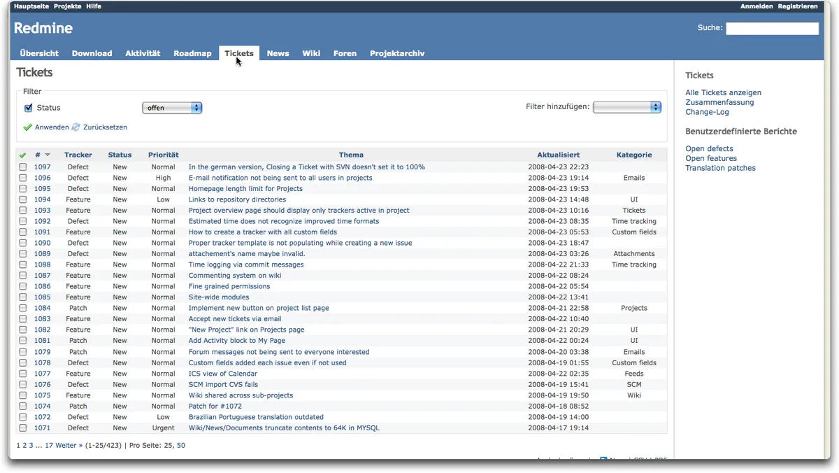 Redmine : avis des utilisateurs, avantages & inconvénients de ce logiciel de gestion de projet Agile / Scrum