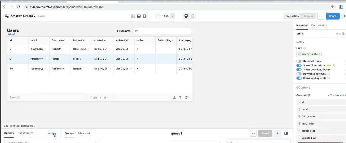 Retool : avis des utilisateurs, avantages & inconvénients de ce logiciel de création d'applications