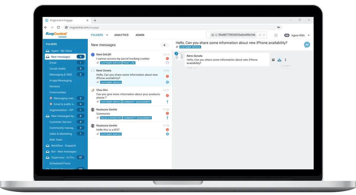 RingCentral RingEX : avis des utilisateurs, avantages & inconvénients de ce logiciel pour centre d'appel / call center / télémarketing RingCentral RingEX : avis des utilisateurs, avantages & inconvénients de ce logiciel pour centre d'appel / call center / télémarketing