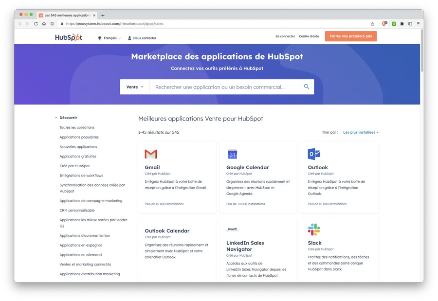 Sales Hub : intégrations & API Sales Hub : intégrations & API
