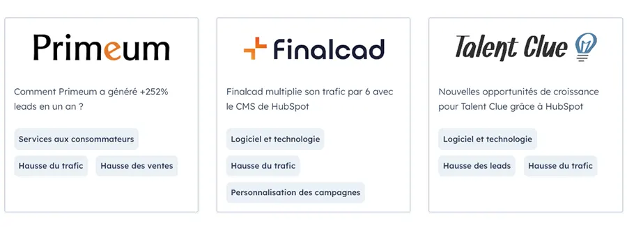 Sales Hub : références clients Sales Hub : références clients