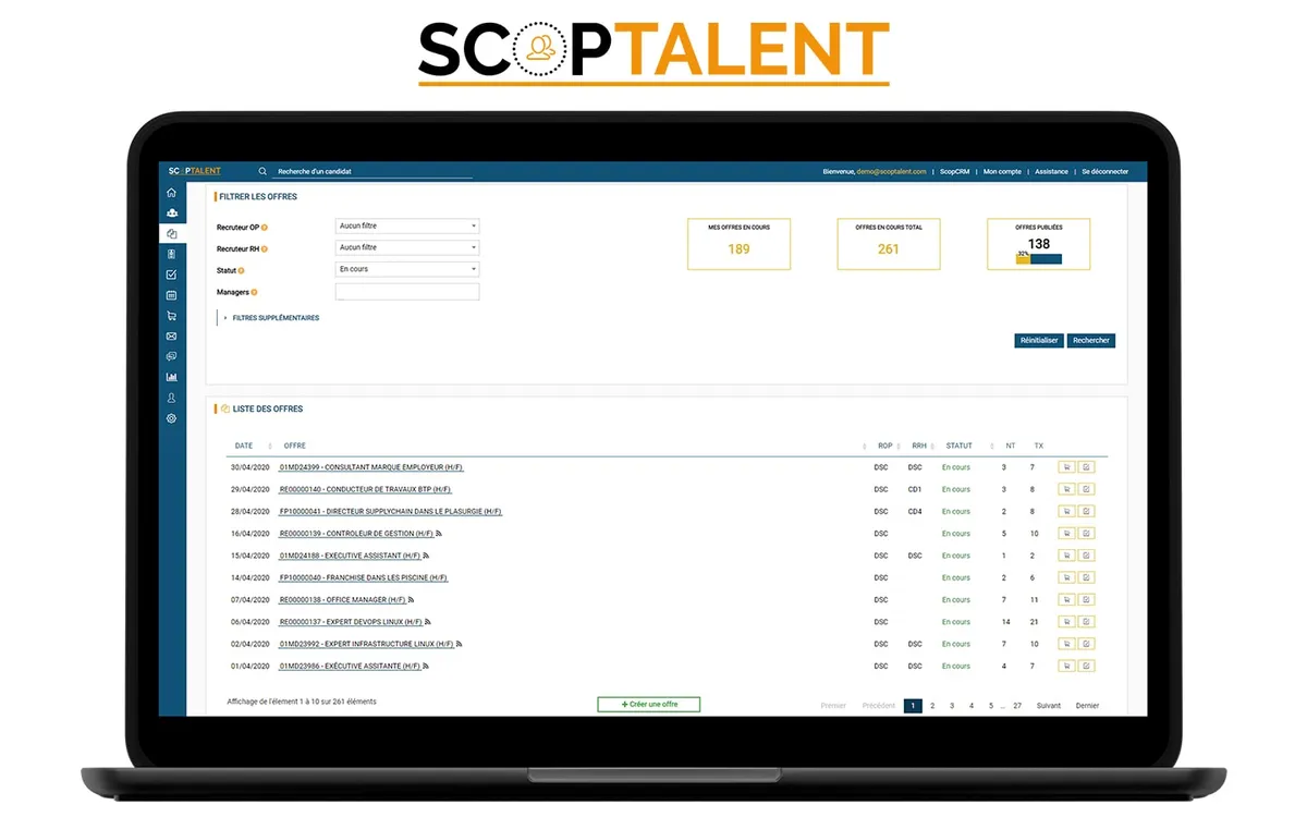 ScopTalent : avis des utilisateurs, avantages & inconvénients de ce logiciel de recrutement ATS