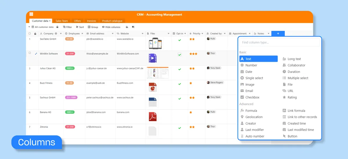 SeaTable : avis des utilisateurs, avantages & inconvénients de ce logiciel Low Code / No Code
