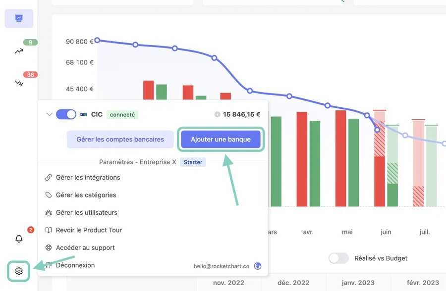 Sellsy Facturation & Gestion : interface synchronisation bancaire