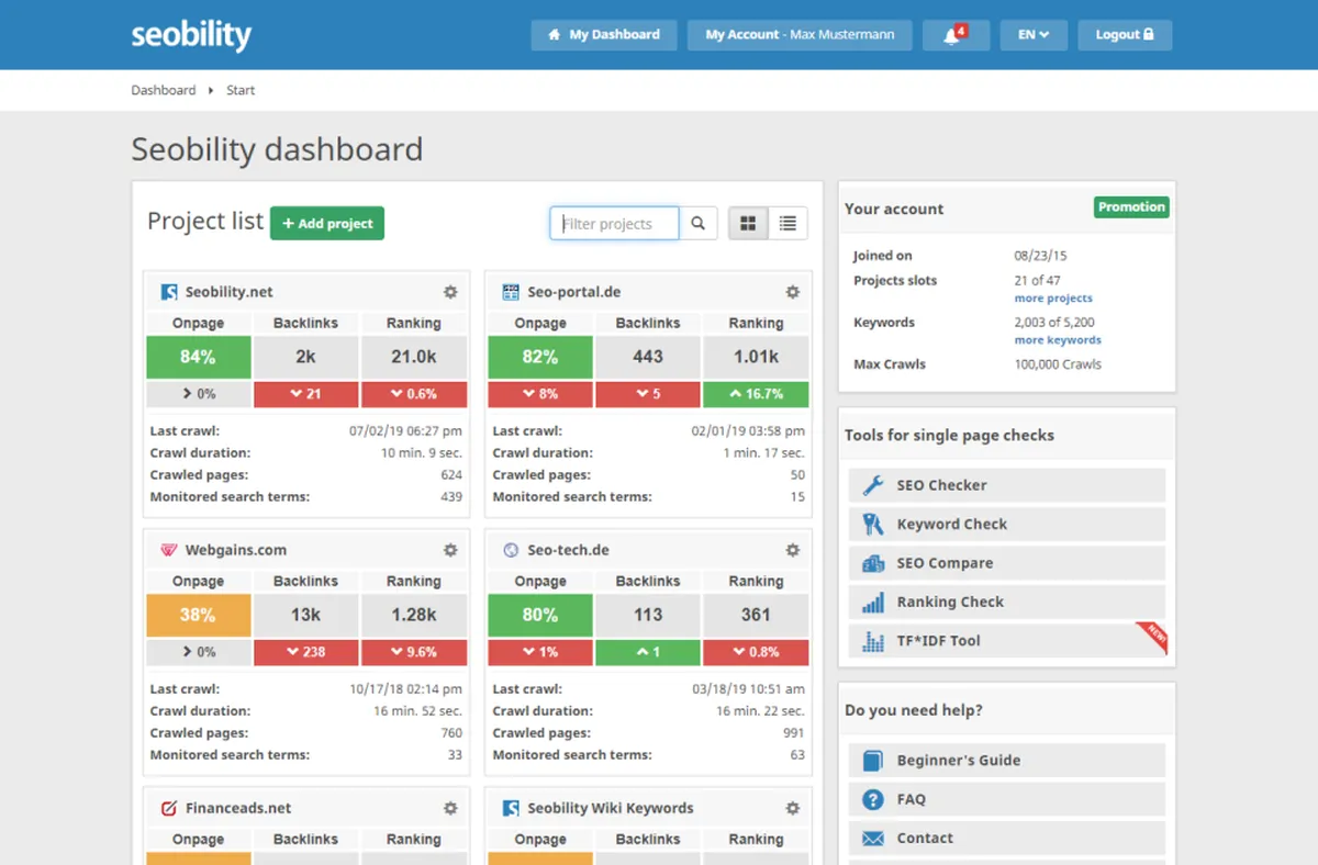Seobility : avis des utilisateurs, avantages & inconvénients de ce logiciel d'audit SEO / ranking / SERP Seobility : avis des utilisateurs, avantages & inconvénients de ce logiciel d'audit SEO / ranking / SERP