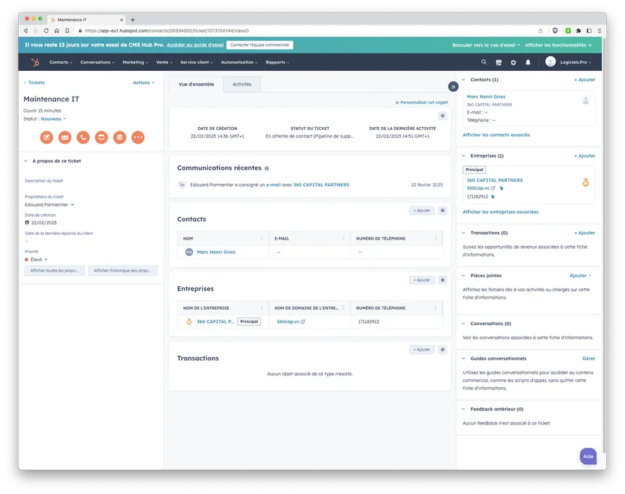 Service Hub : fonctionnalité support omnicanal
