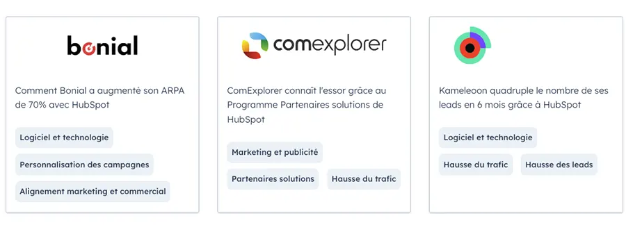 Service Hub : références clients