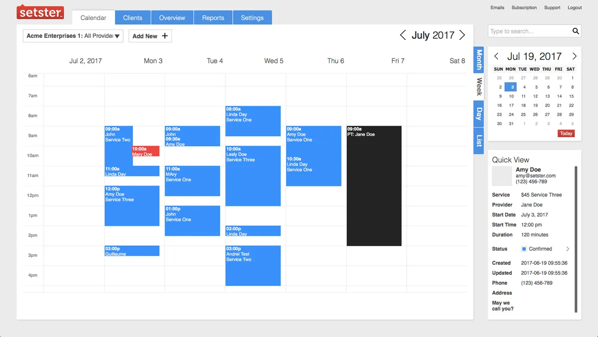 Setster : avis des utilisateurs, avantages & inconvénients de ce logiciel de planning d'équipe Setster : avis des utilisateurs, avantages & inconvénients de ce logiciel de planning d'équipe
