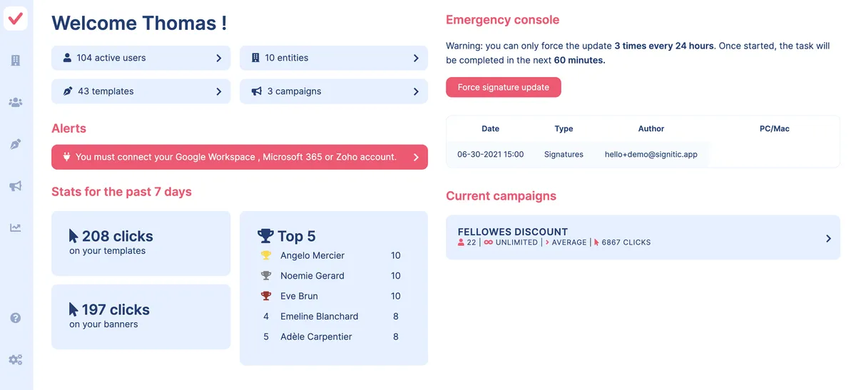 Signitic : avis des utilisateurs, avantages & inconvénients de ce logiciel de signature emails / personnalisation des courriels Signitic : avis des utilisateurs, avantages & inconvénients de ce logiciel de signature emails / personnalisation des courriels