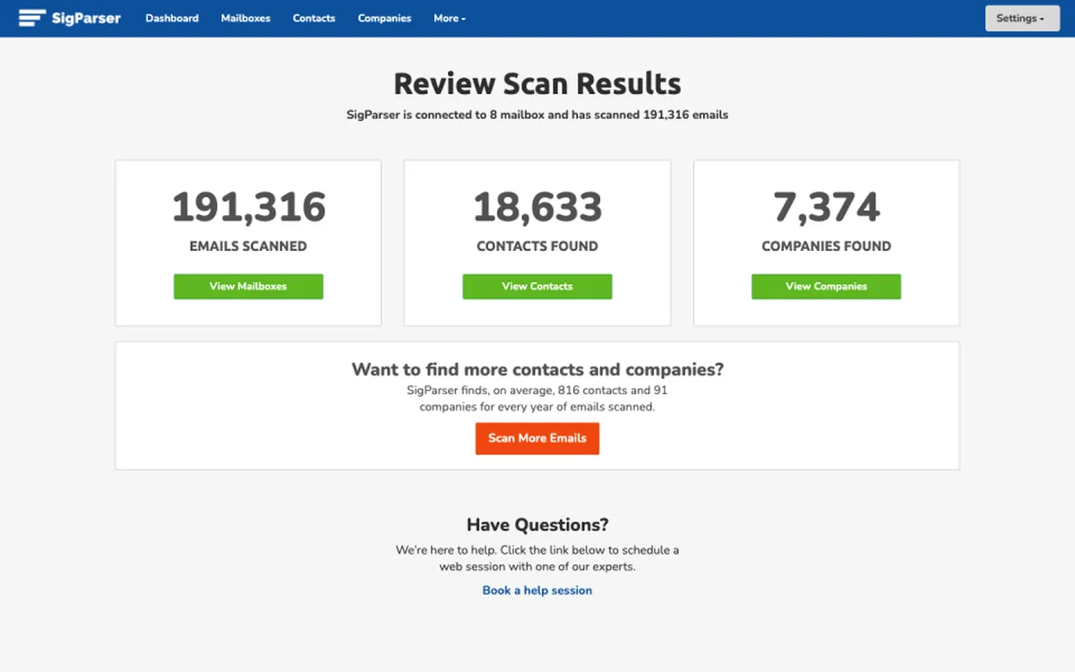 SigParser : avis des utilisateurs, avantages & inconvénients de ce logiciel d'extraction de données SigParser : avis des utilisateurs, avantages & inconvénients de ce logiciel d'extraction de données
