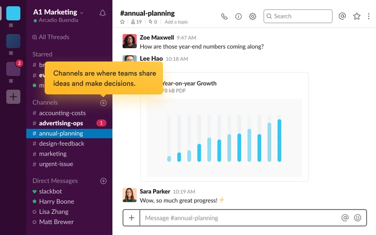 Slack : avis des utilisateurs, avantages & inconvénients de ce logiciel de messagerie instantanée / live chat Slack : avis des utilisateurs, avantages & inconvénients de ce logiciel de messagerie instantanée / live chat