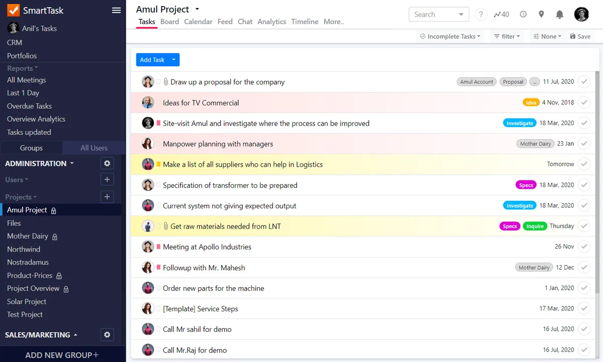 SmartTask : avis des utilisateurs, avantages & inconvénients de ce logiciel de gestion de projet Agile / Scrum SmartTask : avis des utilisateurs, avantages & inconvénients de ce logiciel de gestion de projet Agile / Scrum