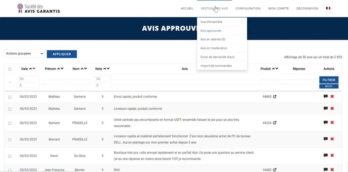 Société des Avis Garantis : avis des utilisateurs, avantages & inconvénients de ce logiciel de gestion des avis Société des Avis Garantis : avis des utilisateurs, avantages & inconvénients de ce logiciel de gestion des avis