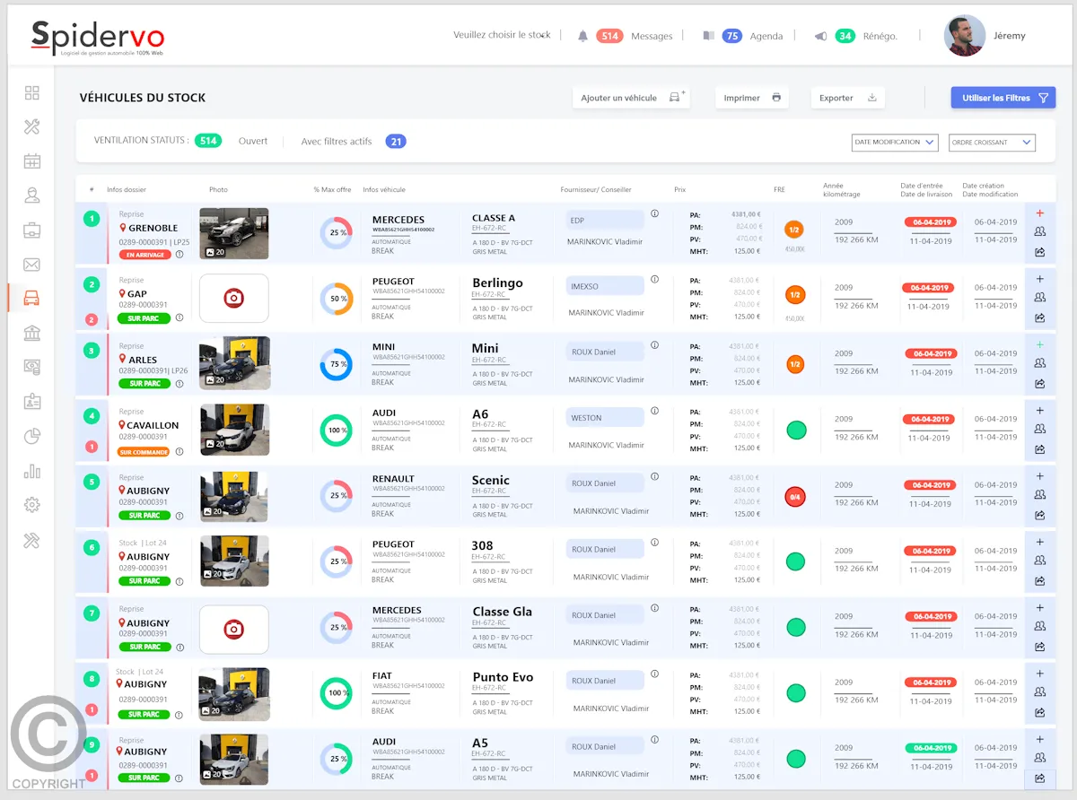 Spider VO : avis des utilisateurs, avantages & inconvénients de ce logiciel pour commerce automobile Spider VO : avis des utilisateurs, avantages & inconvénients de ce logiciel pour commerce automobile
