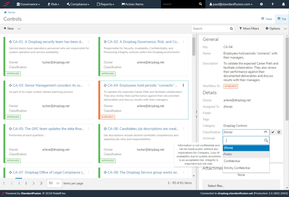 StandardFusion : avis des utilisateurs, avantages & inconvénients de ce logiciel de gestion des risques