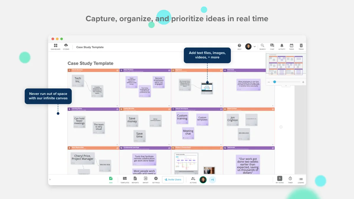 Stormboard : avis des utilisateurs, avantages & inconvénients de ce logiciel de tableau blanc virtuels
