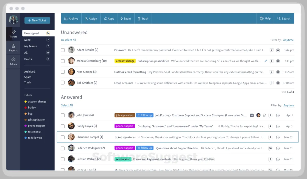 SupportBee : avis des utilisateurs, avantages & inconvénients de ce logiciel helpdesk SupportBee : avis des utilisateurs, avantages & inconvénients de ce logiciel helpdesk